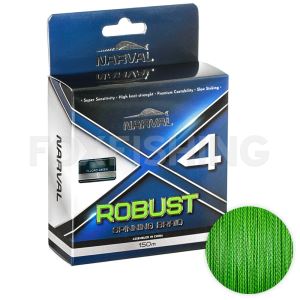 Плетёный шнур Narval Fishing Robust X4 PE 150m (fluoro green) #1.7/0.218mm 13.80kg/30lb (Цены, отзывы)