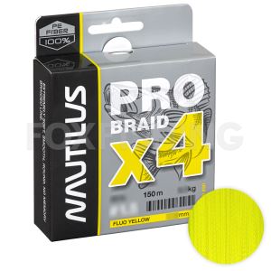 Плетёный шнур Nautilus Pro Braid X4 150м. 0.12мм. Fluo Yellow (Цены, отзывы)