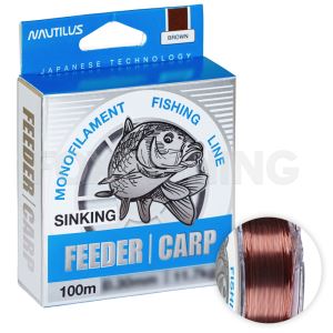 Леска Nautilus Feeder Carp 0,24мм.,8,5кг, 100м.brown (Цены, отзывы)