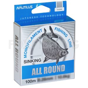 Леска Nautilus All round 0,28мм.,10,6кг, 100м. clean (Цены, отзывы)
