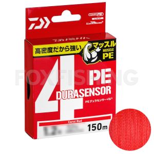 Плетёный шнур Daiwa UVF PE Durasensor X4+SI2 CR PE-0.8 6,4кг. 150м. Красный (Цены, отзывы)