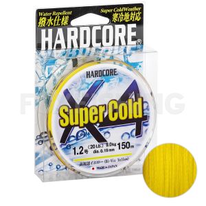Плетёный шнур Duel PE Hardcore Super Cold X4 150m Hi-Vis Yellow 0,27мм #2.5 (Цены, отзывы)