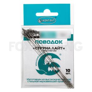 Поводки Контакт Струна лайт 10см. 5кг. 10шт. (с вертлюжком) (Цены, отзывы)