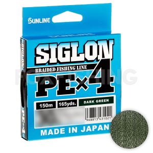 Плетёный шнур Sunline Siglon X4 150м. 0.153 DARK GREEN (Цены, отзывы)