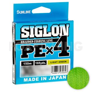 Плетёный шнур Sunline Siglon X4 150м. 0.171 LIGHT GREEN (Цены, отзывы)